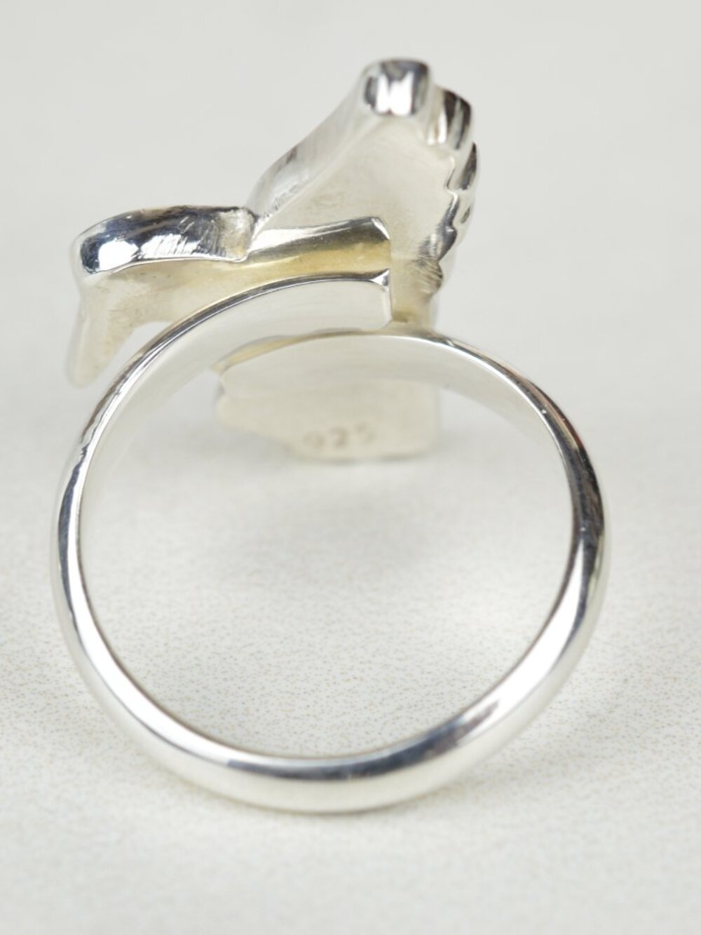 Peruvian Inlay Hummingbird Ring 925 Silver Size 7.5 - Picture 9 of 11